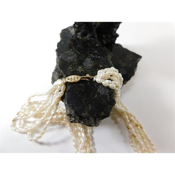 7/1108 Multistrand Freshwater Pearls with 14k Beads and Clasp - Picture 7 of 10